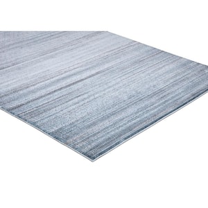 Brair Blue  Doormat 2 ft. x 3 ft. Striped Polypropylene Accent Rug