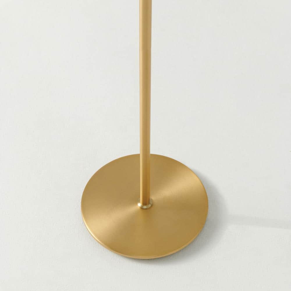 Gemini 64" Brass Mid-Century Modern 3-Way Dimming LED Floor Lamp