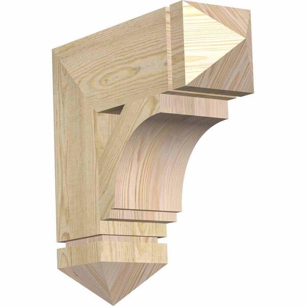 Ekena Millwork 6 in. x 20 in. x 20 in. Douglas Fir Imperial Arts and Crafts Rough Sawn Bracket