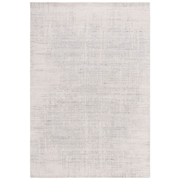 Mirage 6 ft. x 9 ft. Light Beige/Gray Distressed Striped Area Rug