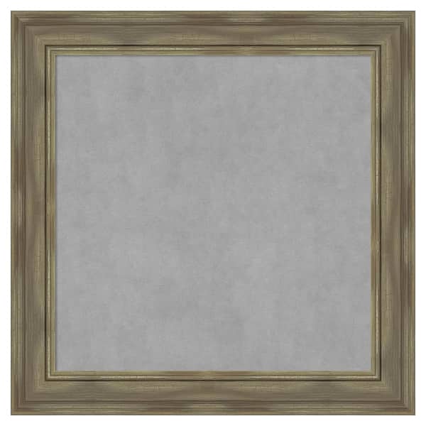 Amanti Art Alexandria Greywash 30 in. x 30 in. Framed Magnetic Board