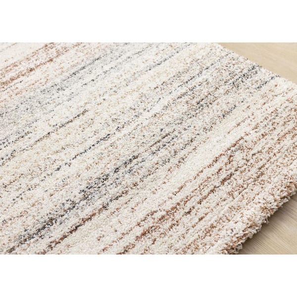 Botaniq Collections 5 ft. x 8 ft. White Distressed Indoor Area Rug