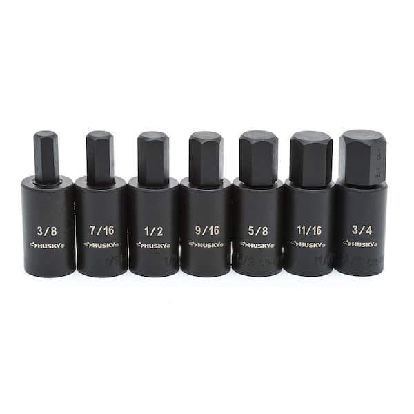 1/2 in. Drive Hex Bit SAE/MM Impact Set (14-Piece) 1/2 in. Drive Hex Bit SAE/MM Impact Set (14-Piece)