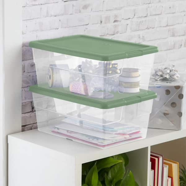 19 qt. Plastic Stackable Storage Bins for Pantry in Multi (4-Pack) bin-462  - The Home Depot