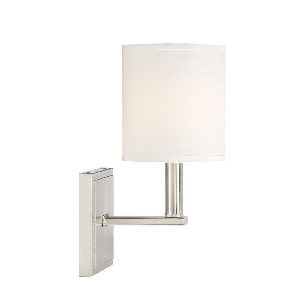 Waverly Polished Nickel Dimmable Direct-Wired Wall Sconce