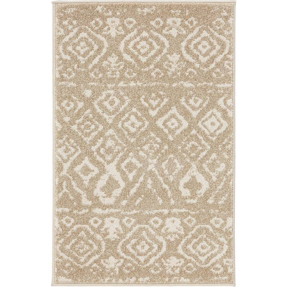Home Decorators Collection Tribal Essence Beige 3 ft. x 5 ft. Area Rug 25213 The Home Depot