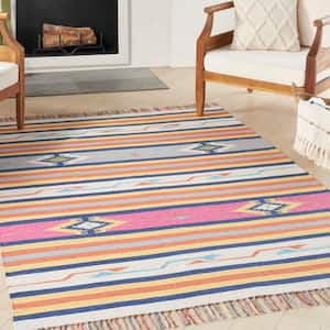 Baja Ivory 5 ft. x 7 ft. Tribal Transitional Area Rug