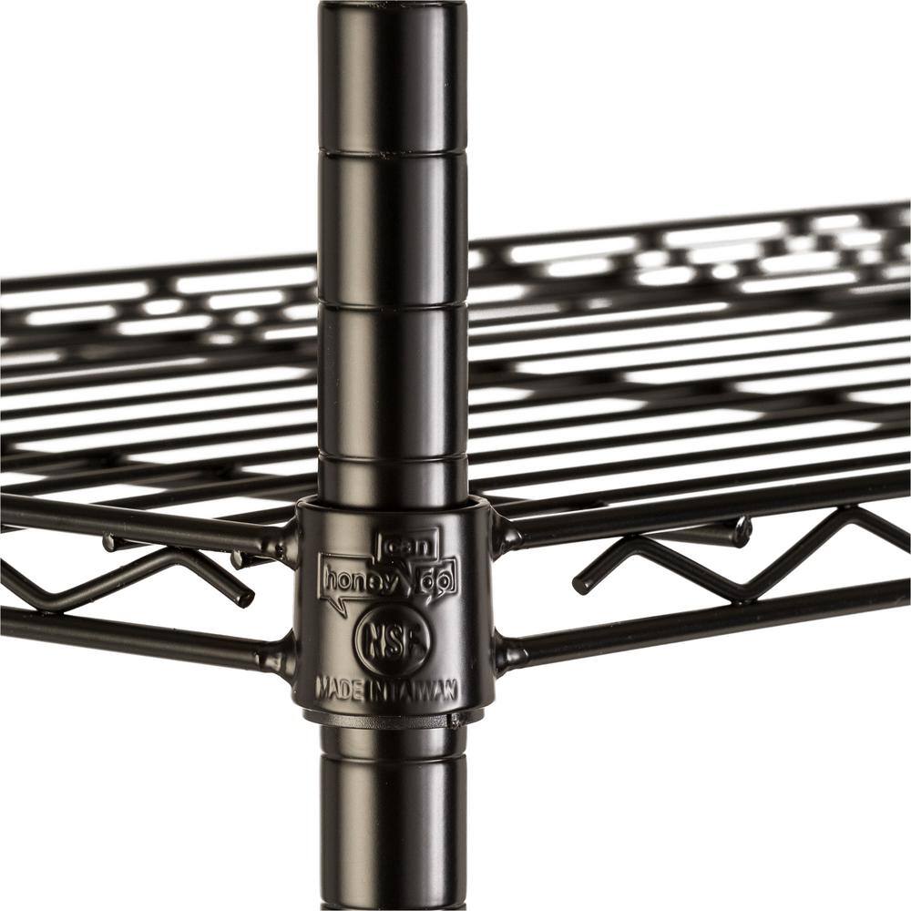 Honey-Can-Do 5-Tier Black Steel Adjustable Shelving Unit
