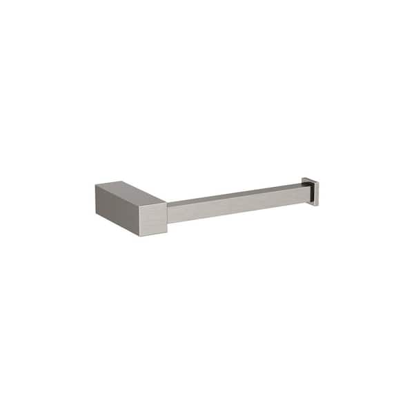 Amerock Monument 5-7/8 in. (149 mm) L Single Post Toilet Paper Holder in Brushed Nickel