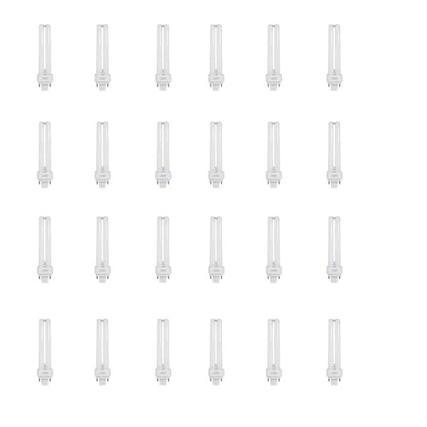 18W Equiv PL CFLNI Quad Tube 4-Pin Plug-in G24Q-2 Base Compact Fluorescent CFL Light Bulb, Cool White 4100K (24-Pack)