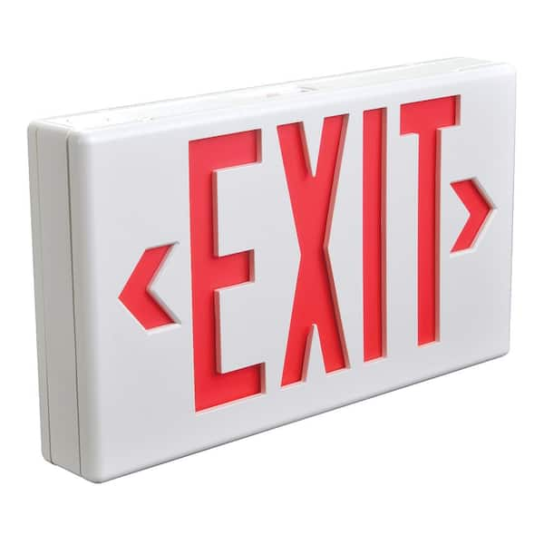 Sure-lites Lpx Series 1.04-watt White Integrated Led Exit Sign, Red 