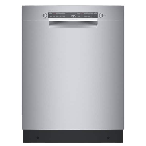 Bosch 300 Series 24 in. ADA Compliant Smart Front Control Dishwasher in Stainless Steel with Stainless Steel Tub, 46dBA