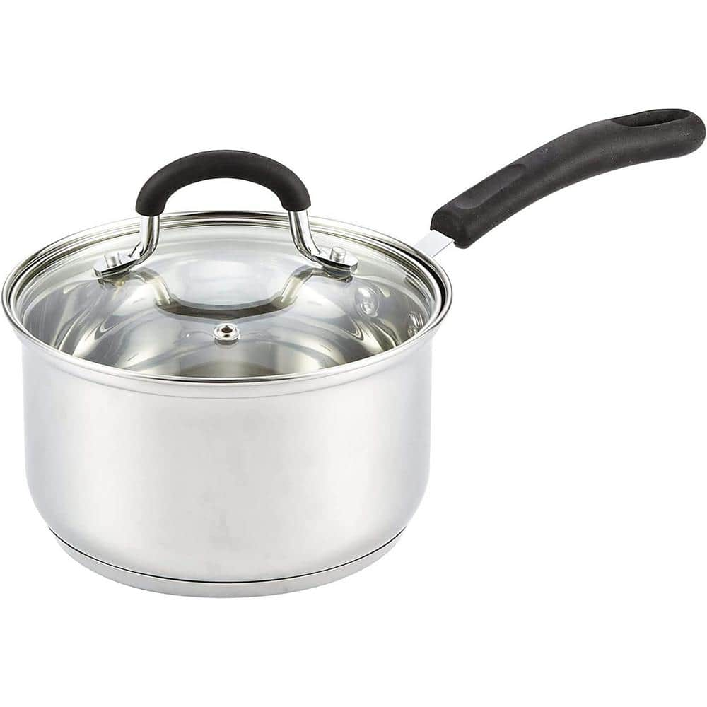 Cook N Home 3 qt. Stainless Steel Saucepan Sauce Pot with Lid, Stay Cool  Handle, silver 02711 - The Home Depot