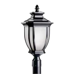 Salisbury 1-Light Black Aluminum Hardwired Waterproof Outdoor Post Light with No Bulbs Included (1-Pack)