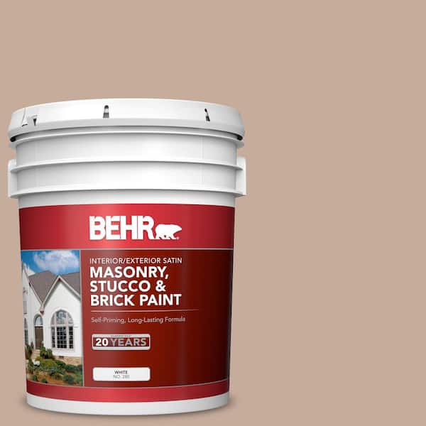 5 gal. #ECC-57-1 California Stucco Satin Interior/Exterior Masonry, Stucco and Brick Paint