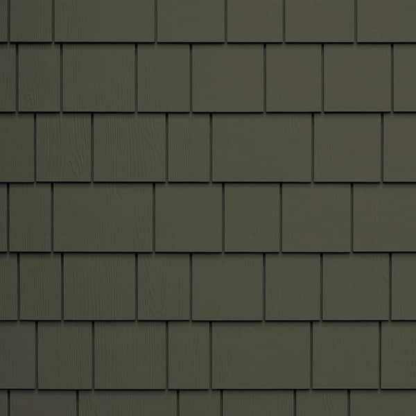 James Hardie Magnolia Home Hardie Shingle HZ10 15.25 in. x 48 in. Fiber Cement Straight Edge Peppery Ash (86-Pack)