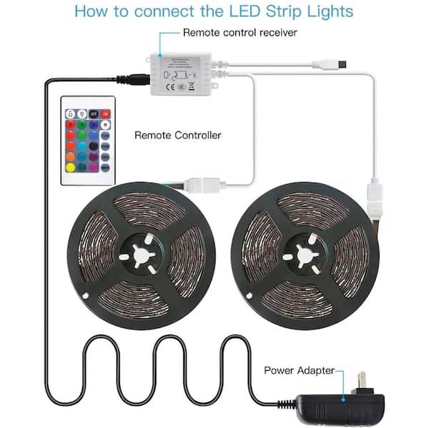 Wbm Smart 2 M X 5 Led Rf Strip Light, Illume 5 Meter Outdoor Rgb Led Tape Light Kit