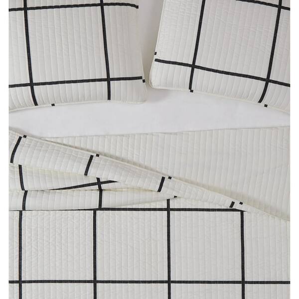 Be Kind White Floral & Black Windowpane 2-Piece Kitchen Towel Set