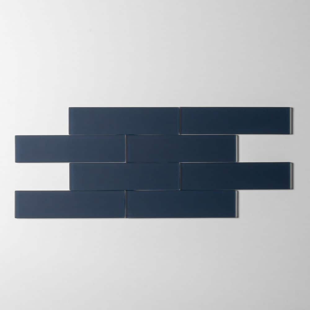 2 in. x 8 in. Deep Blue Matte Glass Subway Tile Sample price history on PriceWatchPro