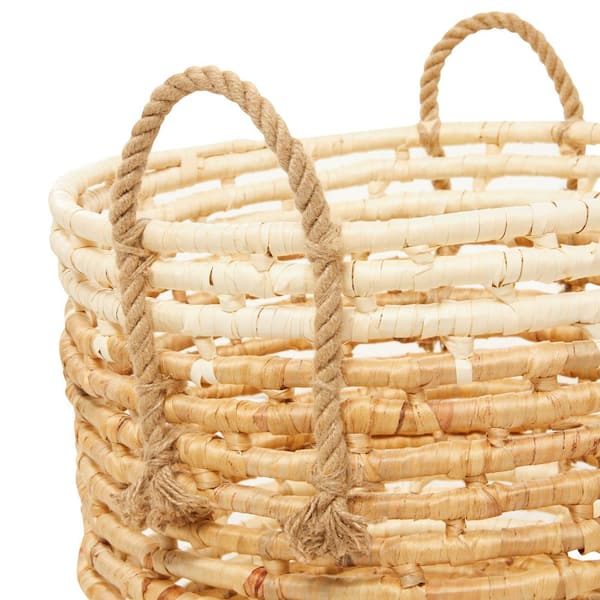 Seagrass Woven Basket, Small Storage Basket Rectangular 17x12cm, Orange