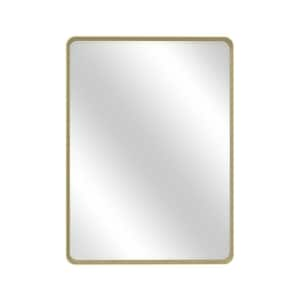 22 in. W x 30 in. H Rectangular Framed Wall-Mounted Bathroom Vanity Mirror in Tempered Glass