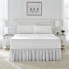 Full Size Ruffled Bed Skirt with Platform, 16" Drop