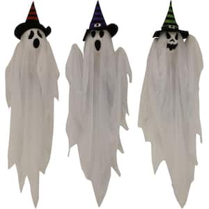 26 in. Hanging Ghosts Set of 3 Halloween Prop