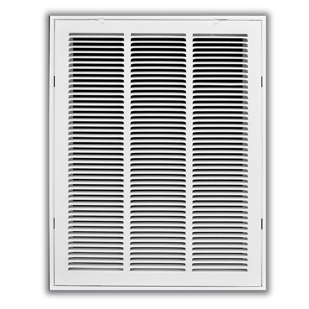 30 in. x 14 in. Steel Return Air Grille in White