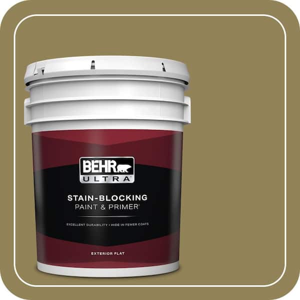 BEHR ULTRA 5 gal. #S330-6 Dash of Oregano Flat Exterior Paint & Primer