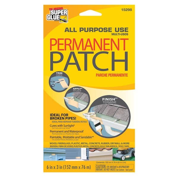 Super Glue 6 in. x 3 in. All Purpose Use Permanent Patch (Pack-12)