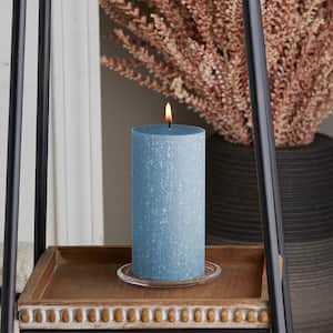 3 in. x 6 in. Timberline Williamsburg Blue Unscented Pillar Candle