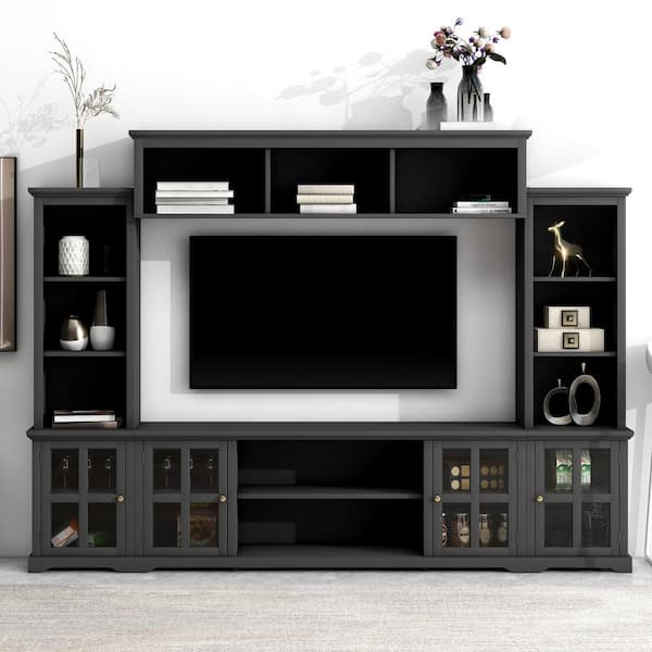 Modern Living Room Wall Unit with Entertainment Center