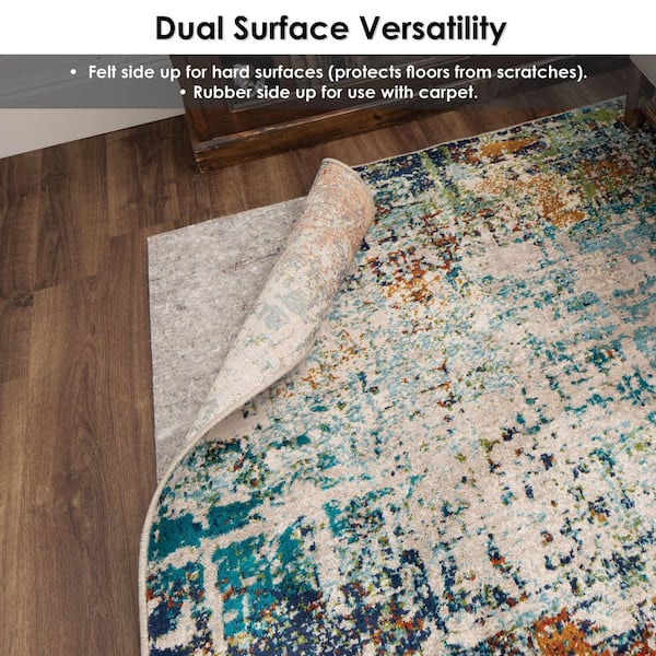 Home Decorators Collection Grey Rug Pad 5 ft. 4 in. x 8 ft. 4 in