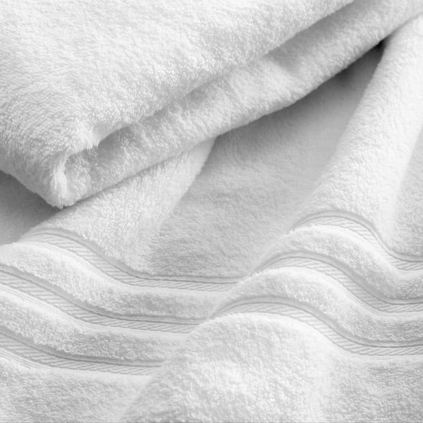 The Company Store Organic White Solid Cotton Bath Towel VK19-BATH-WHITE -  The Home Depot