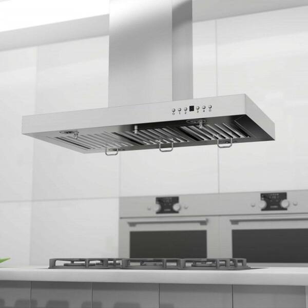 Zline Kitchen And Bath Zline 36 In Convertible Vent Island Mount Range Hood In Stainless Steel Ke2i 36 Ke2i 36 The Home Depot