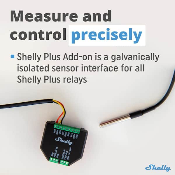 Shelly Plus Add-On, Galvanically Isolated Sensor Interface
