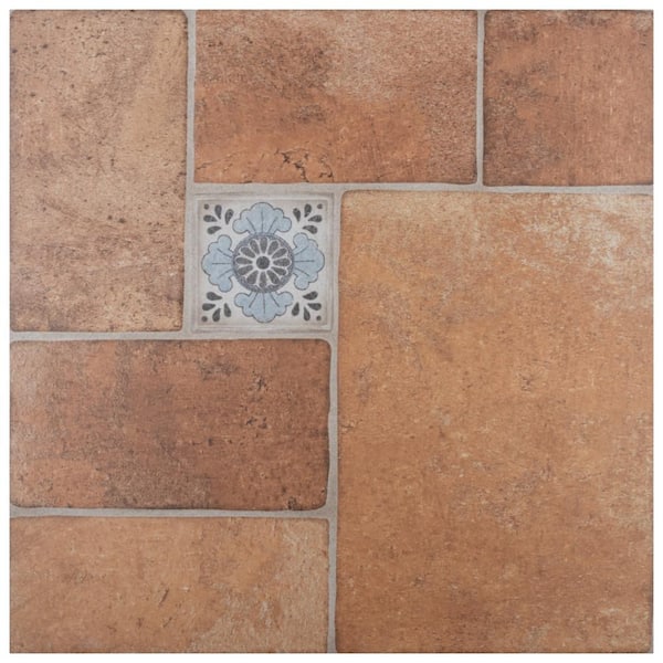 Merola Tile Tovar Cotto Cotto 17-3/4 in. x 17-3/4 in. Ceramic Floor and Wall Tile (15.54 sq. ft./Case)