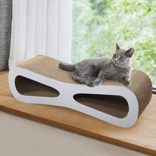 Coziwow Cardboard Curved Cat Scratcher Lounge w Catnip