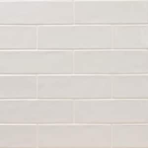 Take Home Tile Sample - Citylights Pure Subway Glossy Ceramic Wall Tile - 4 in. x 4 in.