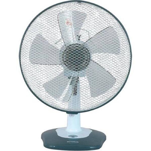 Optimus 12 in. Oscillating Table Fan with Soft Touch Switch