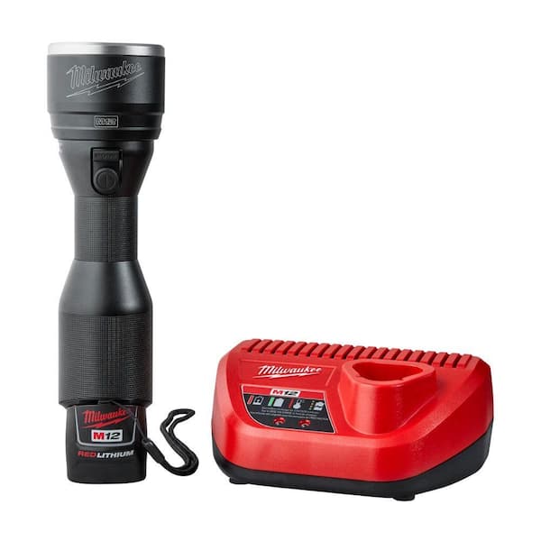 Milwaukee M12 12-Volt Lithium-Ion Cordless LED High Performance Flashlight  Kit with (1) 1.5Ah Battery  Charger 2355-21 The Home Depot