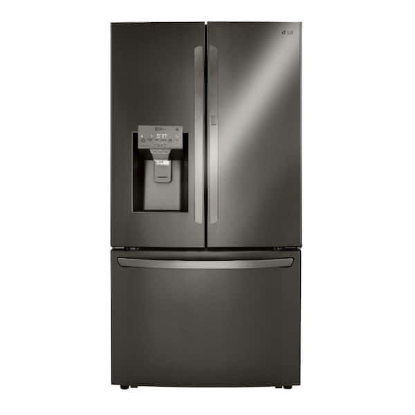 LG 24 cu. ft. French Door Refrigerator w/ Door-in-Door, Dual & Craft Ice in PrintProof Black Stainless Steel, Counter Depth