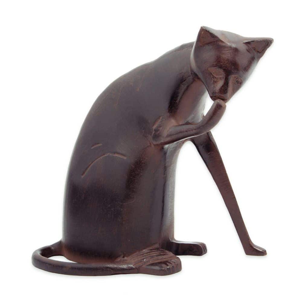 Playful Metal Coy Siamese Cat Garden Figurine, 8.5 Inch Tall, Dark Bronze Painted Finish price history on PriceWatchPro