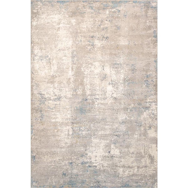 Pasargad Home Stella Beige/Light Grey 6 ft. x 9 ft. Abstract Area Rug ...