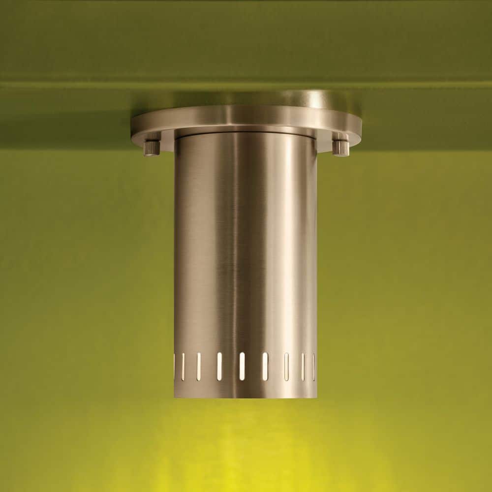 Ruehl 5.50 in. 1-Light Round Flush Mount in Gloss Champagne Bronze for Foyer price history on PriceWatchPro