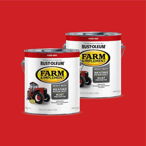 1 gal. Farm Equipment Ford Red Enamel Paint (2-Pack)