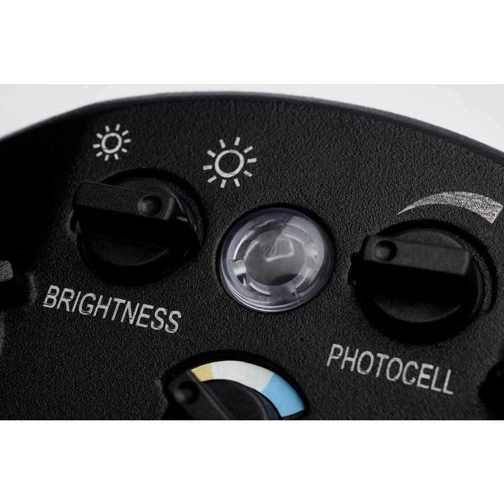 Black Dual Head LED Security Flood Light with Adjustable Brightness