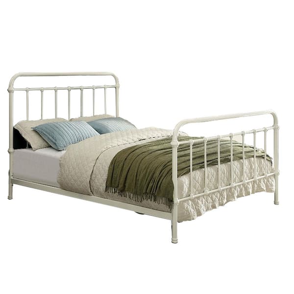 William's Home Furnishing Iria Vintage White Twin Bed