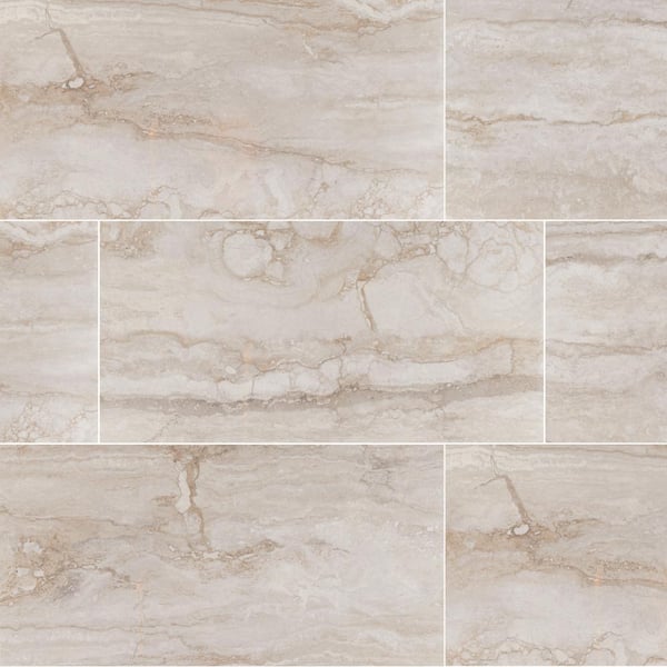MSI Bernini Camo 12 in. x 24 in. Polished Porcelain Stone Look Floor and Wall Tile (16 sq. ft./Case)
