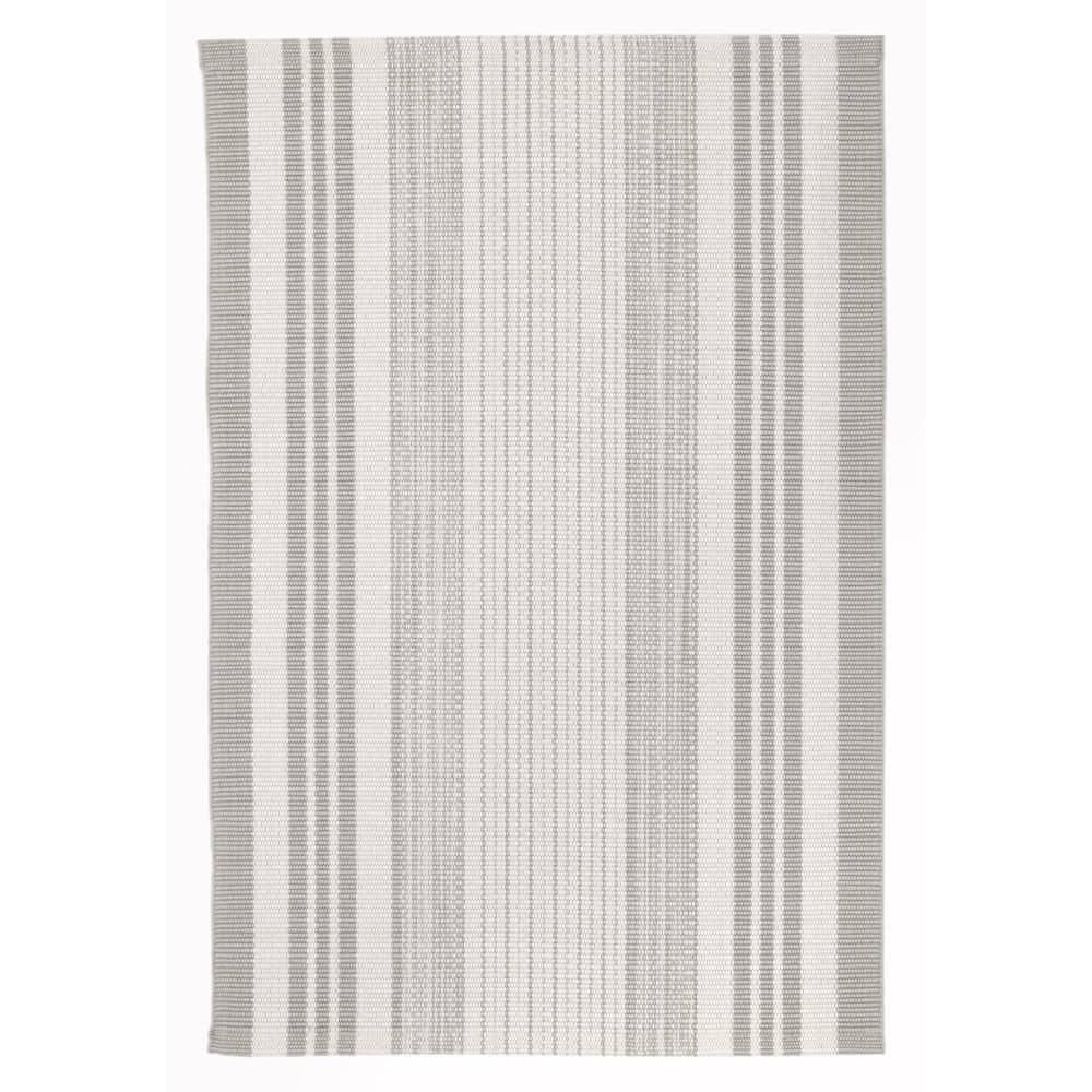 Quincy Stripe Handwoven Platinum 3 ft. x 5 ft. Outdoor Area Rug price history on PriceWatchPro